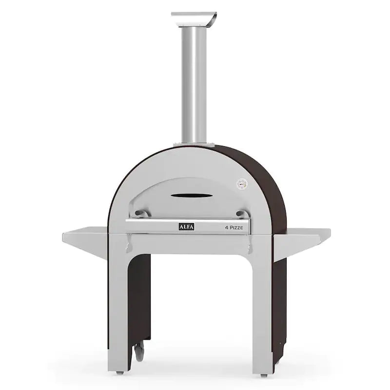 ALFA FX4PIZ-LRAM 4 Pizze 31-Inch Wood-Fired Pizza Oven on Base