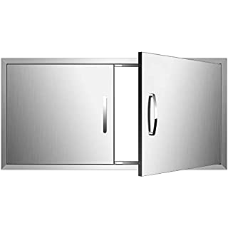 Blaze 25-Inch Stainless Steel Double Access Door - BLZ-AD25-R-SC