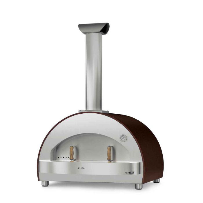 ALFA Alfa 4 Pizze 31-Inch Outdoor Countertop Wood-Fired Pizza Oven - Copper