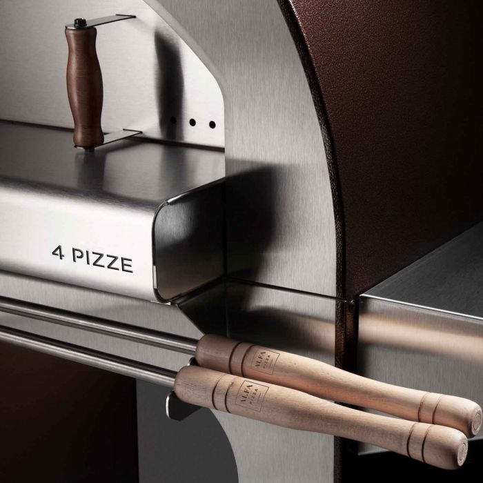 ALFA Alfa 4 Pizze 31-Inch Outdoor Countertop Wood-Fired Pizza Oven - Copper