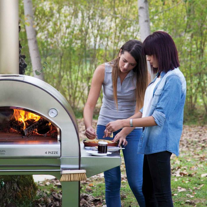 ALFA Alfa 4 Pizze 31-Inch Outdoor Countertop Wood-Fired Pizza Oven - Copper