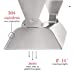 Infratech WD-6024 BR Stainless Steel 61.25” Dual Element Fixture 6000 Watt Patio Heater