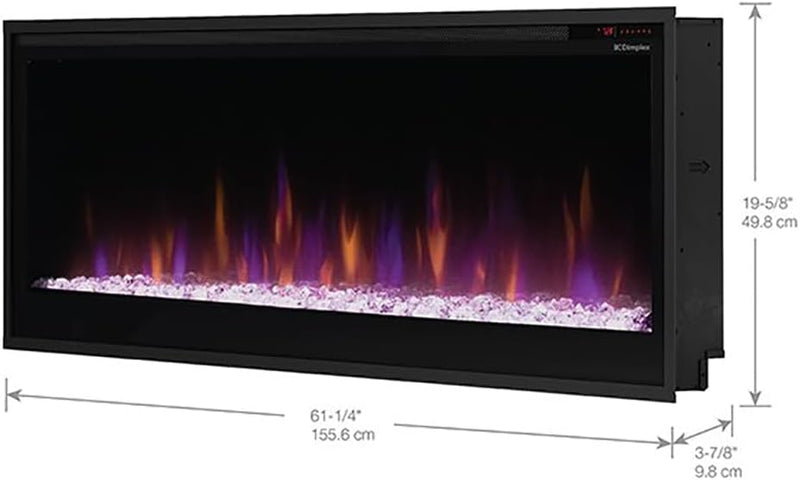 Dimplex 60 Inch Slim Built-in Linear Electric Fireplace | PLF6014-XS