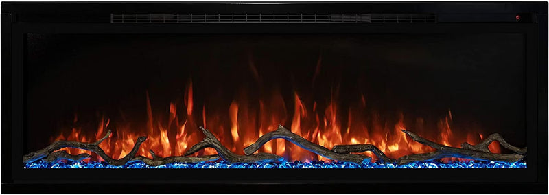 Modern Flame Spectrum Slimline Reliable Electric Fireplace | 100 Inch | SPS-100B