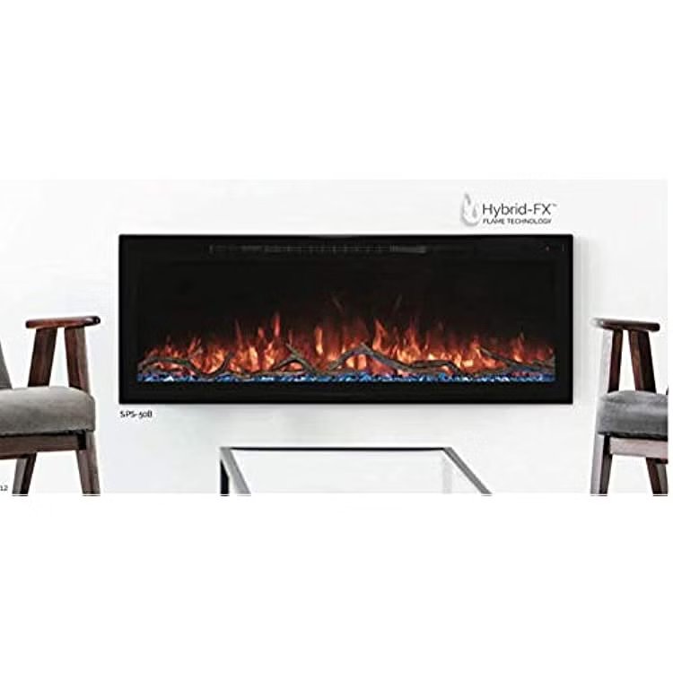 Modern Flame Spectrum Slimline Reliable Electric Fireplace 60 Inch (SKU: SPS-60B)