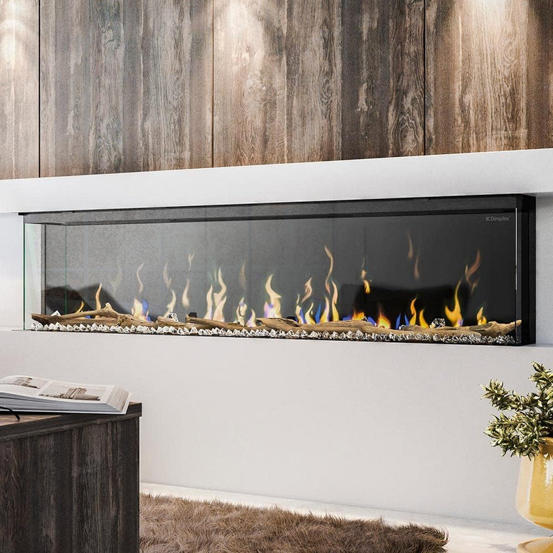 Dimplex IgniteXL Bold 74-in Built-in Linear Modern Electric Fireplace with Multiple Display Options, Multi-Colored Flames | XLF7417-XD