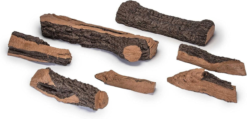 Peterson Real Fyre 24-inch Split Oak Designer Plus Log Set with Vented G45 Dual-Flame Burner w/Auto Safety Pilot Control Valve (Propane Gas) - SKU: SDP-24 + G45-24P