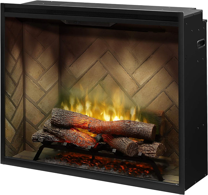 Dimplex Revillusion® 36" Portrait Built-In Firebox (Model: RBF36P) - 4435/6739/8786 BTU - Herringbone - SKU 500002398