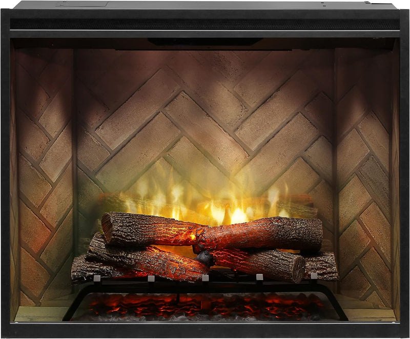 Dimplex Revillusion® 36" Portrait Built-In Firebox (Model: RBF36P) - 4435/6739/8786 BTU - Herringbone - SKU 500002398