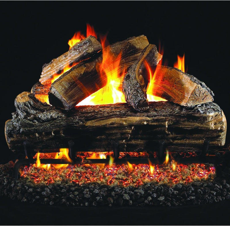 Peterson Real Fyre 8X-C8SH-4G75 24-Inch Split Oak Gas Logs Only No Burner - S-24