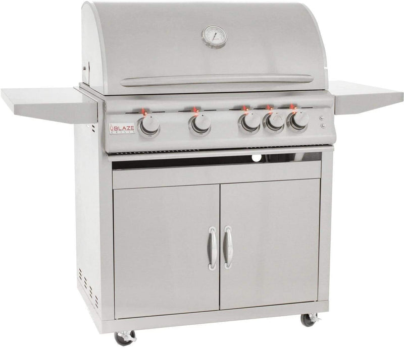 Blaze 32" Freestanding Natural Gas Grill with Lights - BLZ-4LTE2-NG-BLZ-4-CART