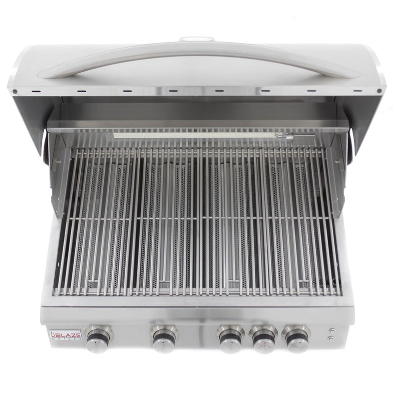 Blaze Premium LTE 32-Inch 4-Burner Built-in Natural Gas Grill with Rear Infrared Burner & Grill Lights - BLZ-4LTE2-NG