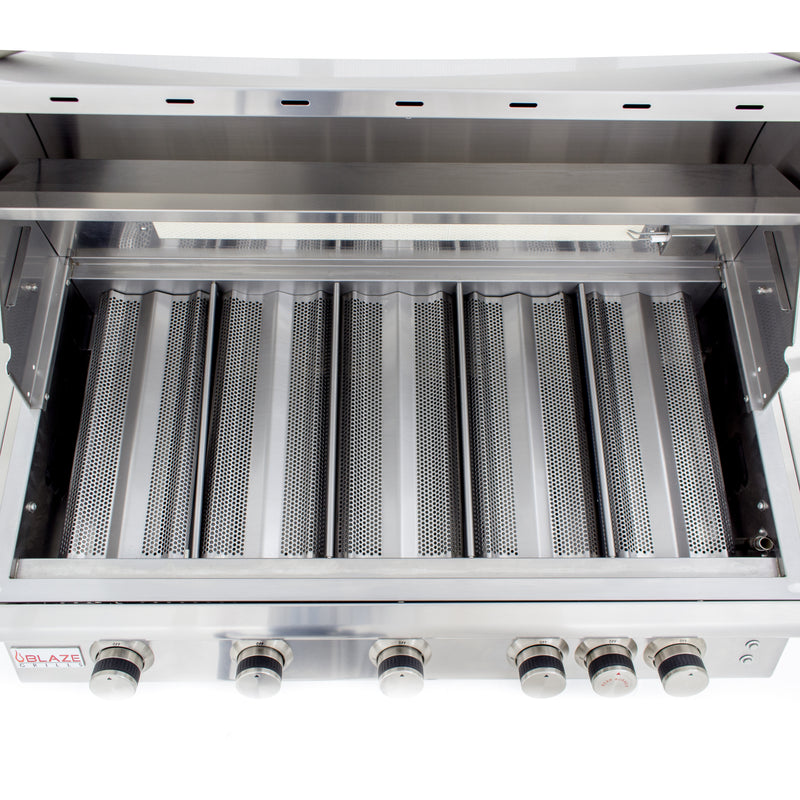 Blaze 40" Premium LTE 5-Burner Built-in Natural Gas Grill with Rear Infrared Burner & Grill Lights - BLZ-5LTE2-NG