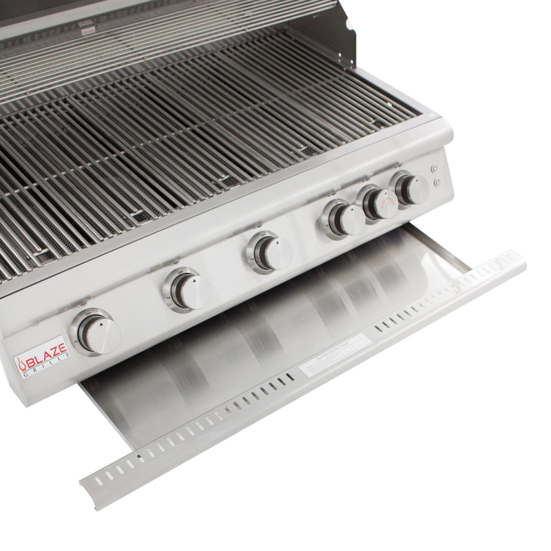 Blaze 40" Premium LTE 5-Burner Built-in Natural Gas Grill with Rear Infrared Burner & Grill Lights - BLZ-5LTE2-NG