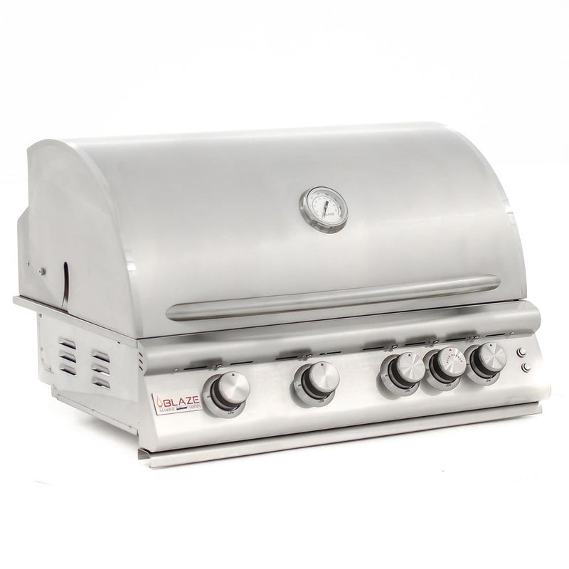 Blaze 32" 4-Burner 4LTE2 Built-In Grill Blaze in Marine Grade 316 Stainless Steel Grill - BLZ-4LTE2MG-NG