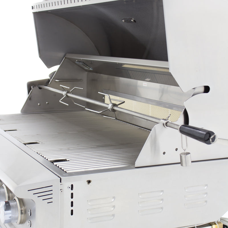 44" 4-Burner Professional Grill with 1050 sq. in.; 72,000 BTU + 10k BTU Rotis Burner - BLZ-4PRO-LP