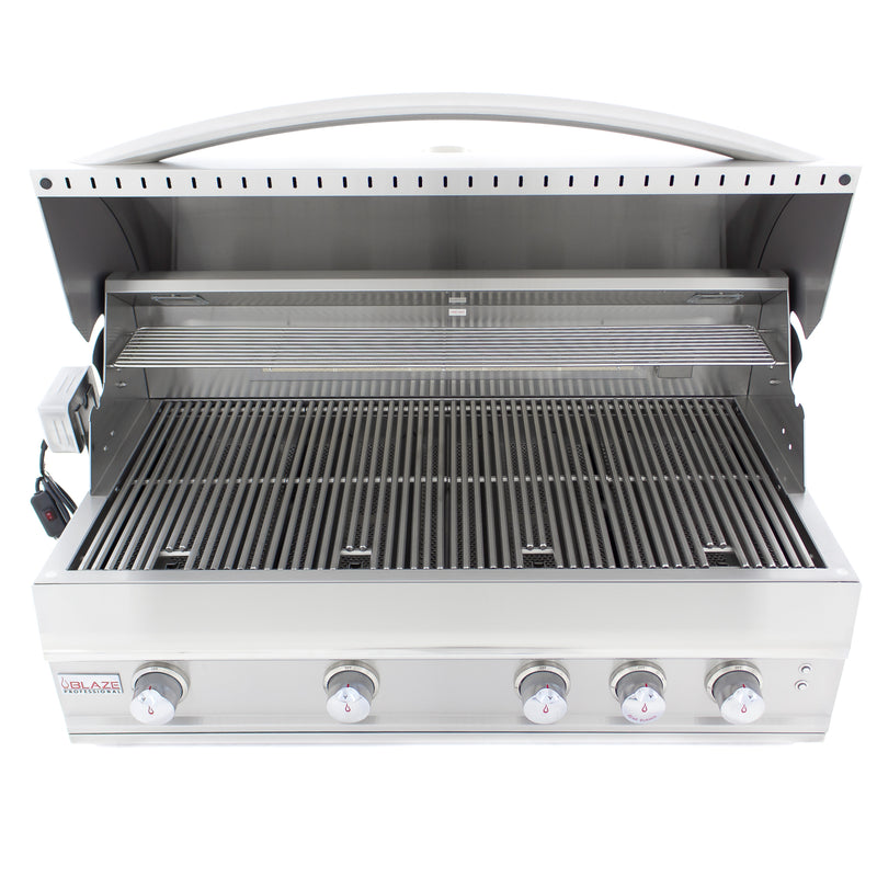 44" 4-Burner Professional Grill with 1050 sq. in.; 72,000 BTU + 10k BTU Rotis Burner - BLZ-4PRO-LP